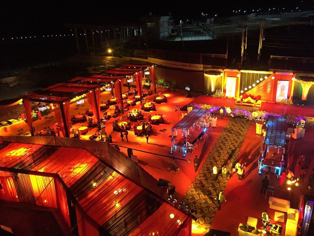 Outdoor wedding area