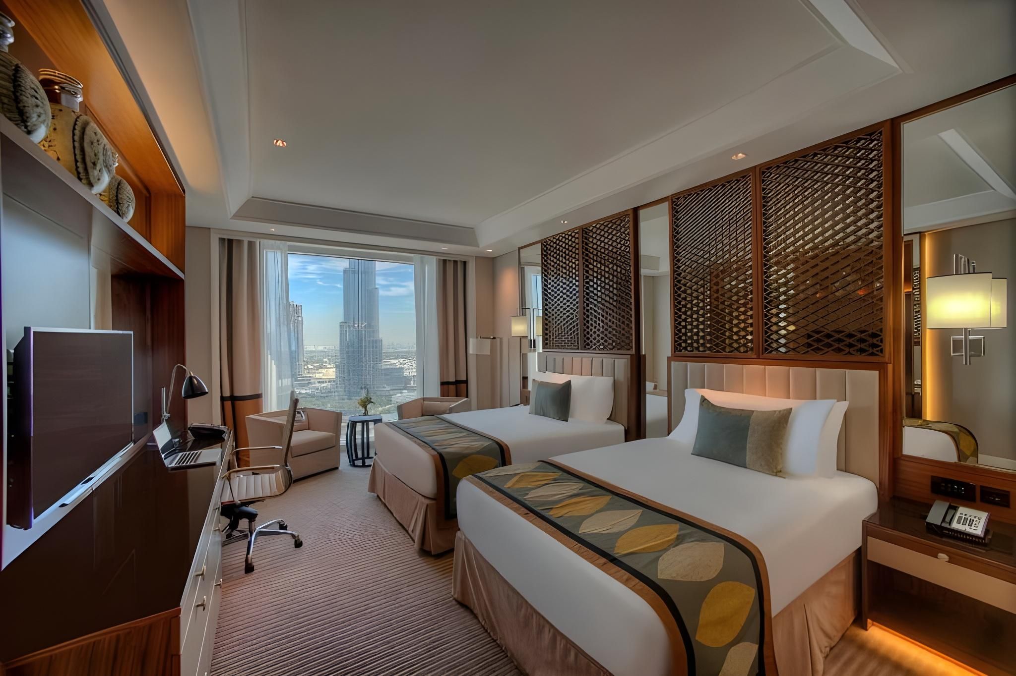 Taj Dubai Luxury Room City View Twin Bed