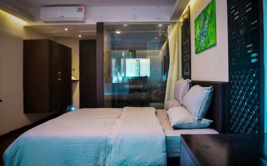 Lotus Sutra Beachfront Resort Deluxe AC Wooden Cottage Garden View 3