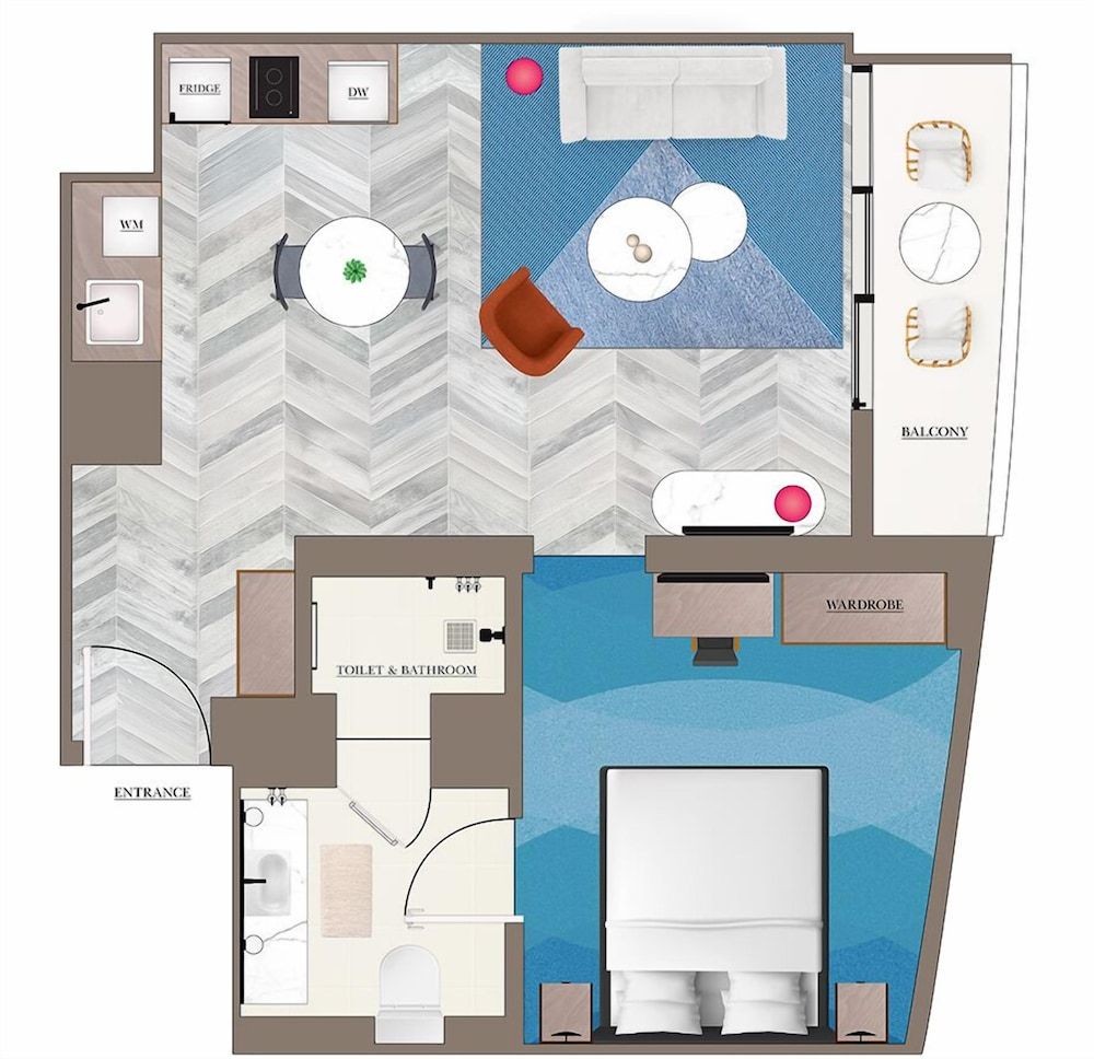 Room, 1 Bedroom, Balcony, Marina View (Residence)