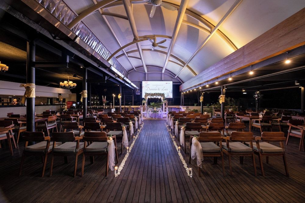 Outdoor wedding area