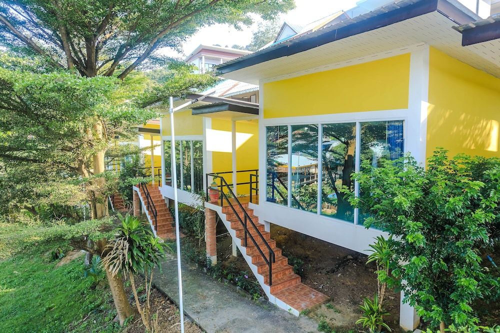 Outdoor banquet area