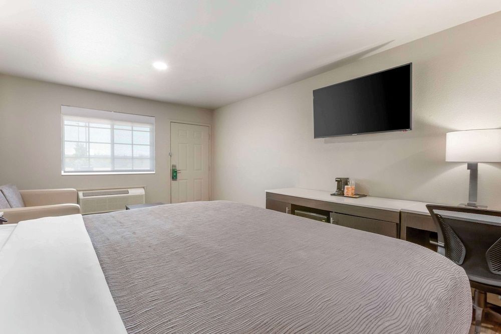 Quality Inn Show Low Standard King, 1 King Bed, Roll-In Shower, Accessible, Non Smoking, 1st floor 2-person sofa bed 3