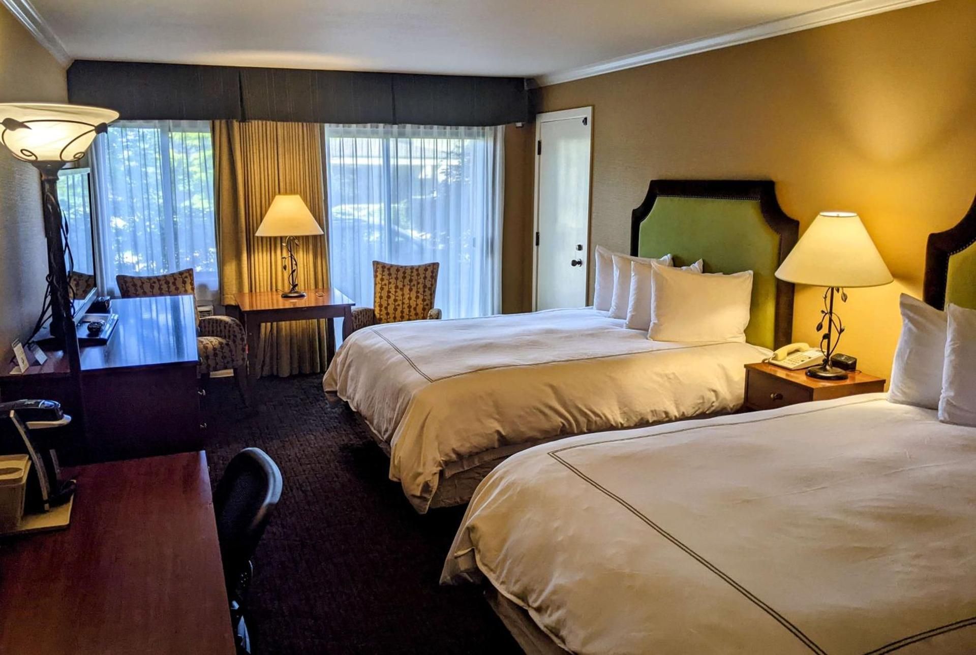 2 Queen Beds, Nonsmoking, Deluxe Room, Pet Friendly Room, Patio