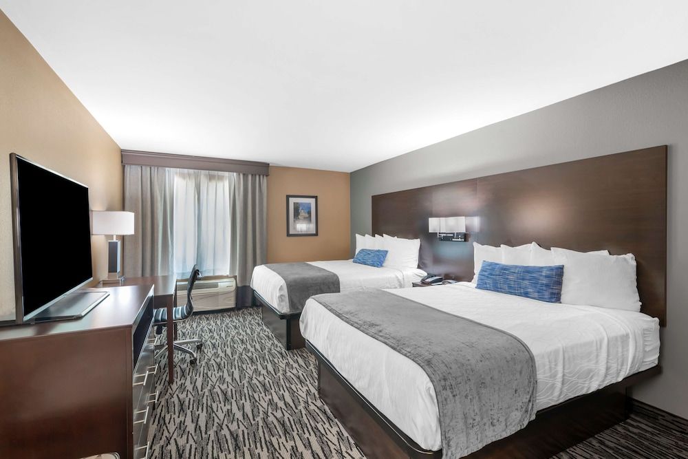 Standard Room, 2 Queen Beds, Non Smoking, Refrigerator & Microwave