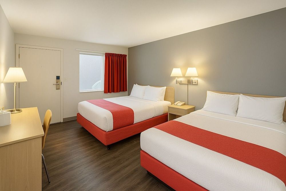 Motel 6 Casper Standard Room, 2 Double Beds, Non Smoking, Refrigerator & Microwave 3