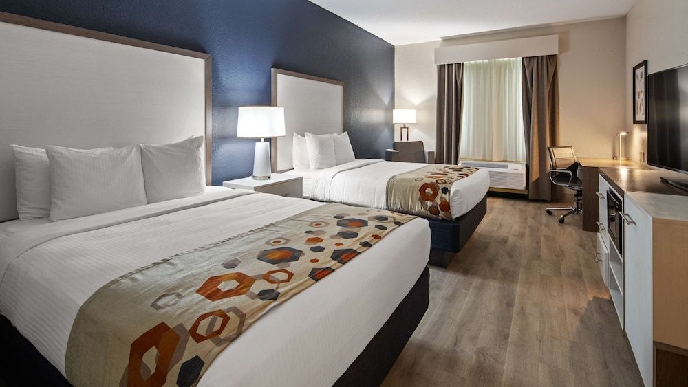 Standard Room, 2 Queen Beds, Non Smoking, Refrigerator & Microwave