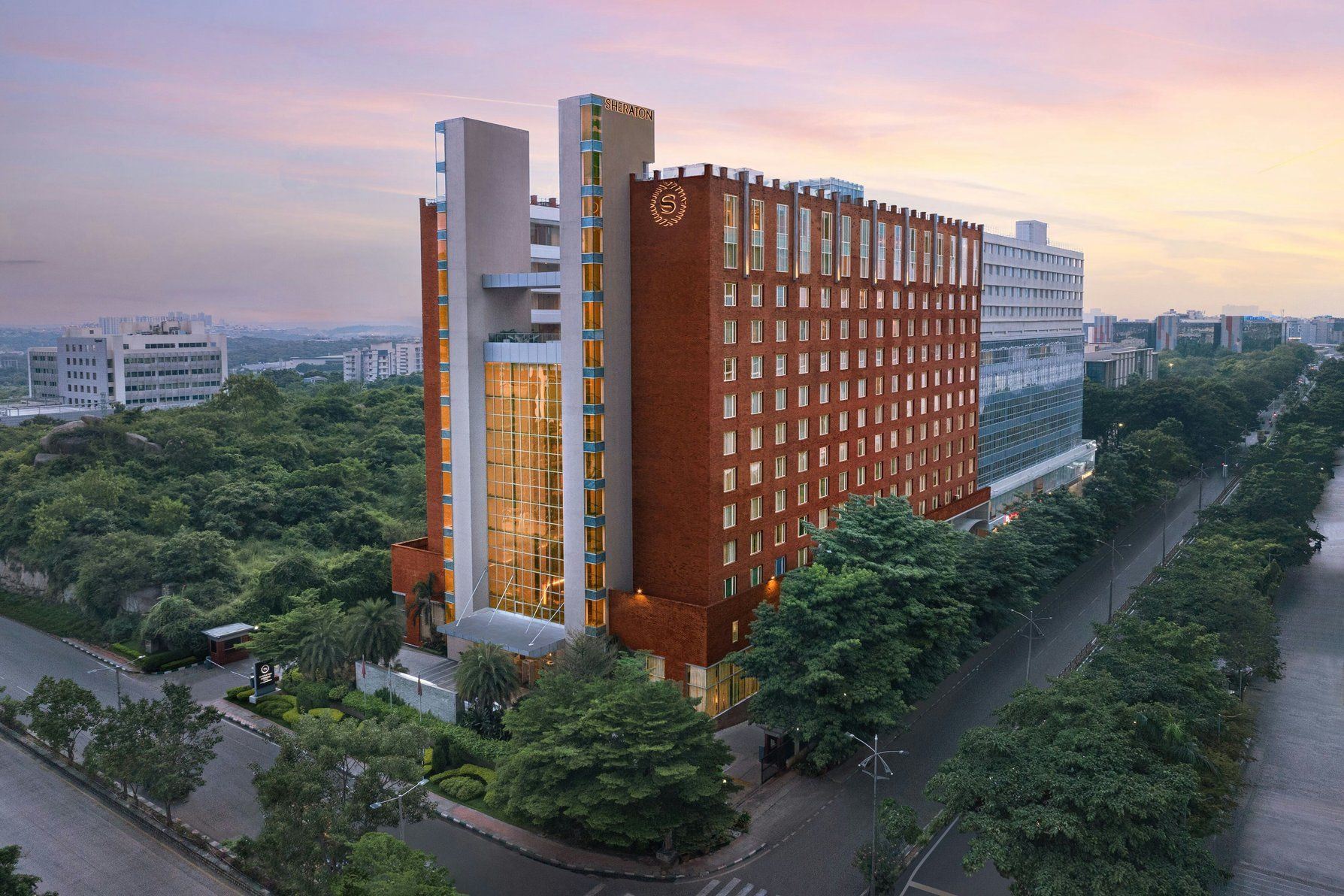 Hotel Façade During the Evening