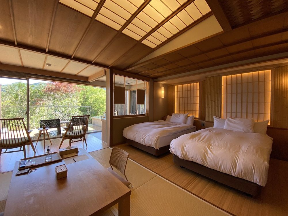 Japanese Twin Room "HATSUSE" with Open Air Bath, Non Smoking