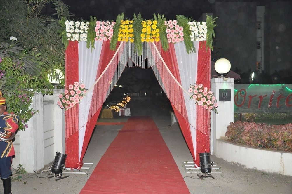 Outdoor wedding area