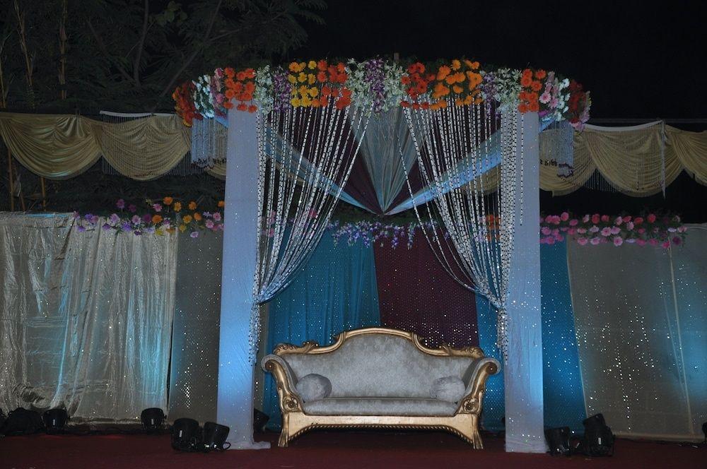 Outdoor banquet area