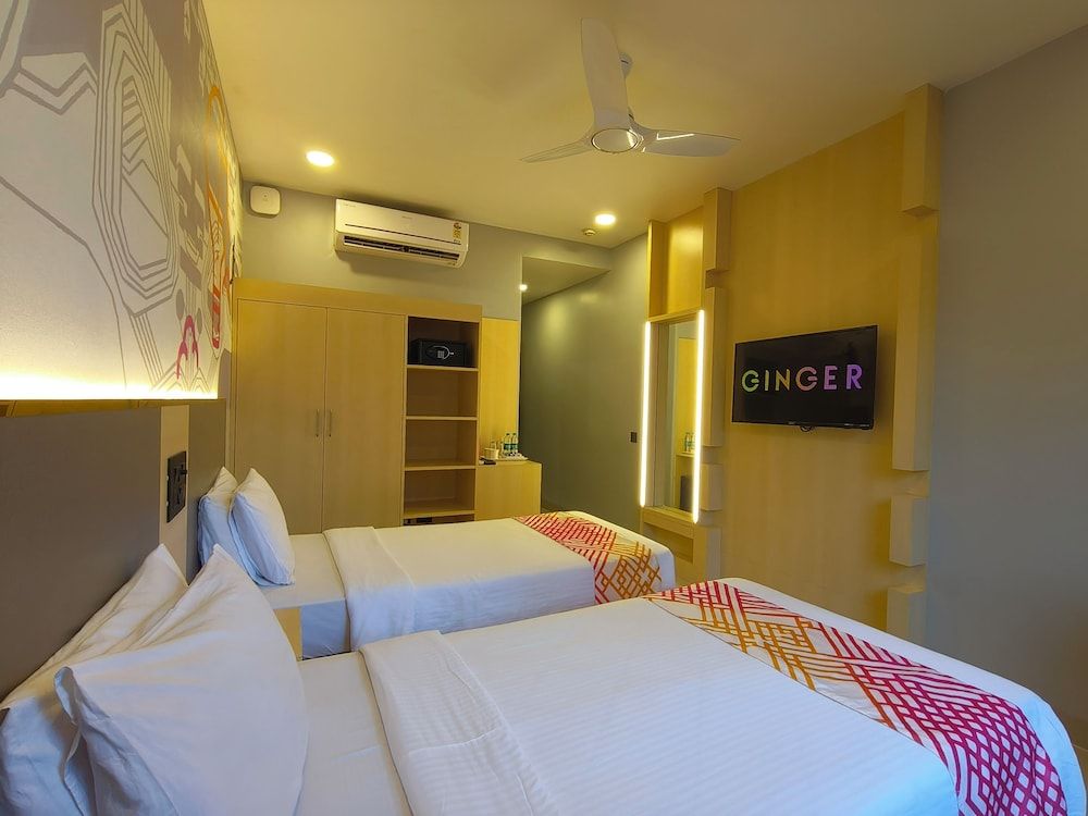 Ginger Pondicherry Standard Room Twin Bed 10