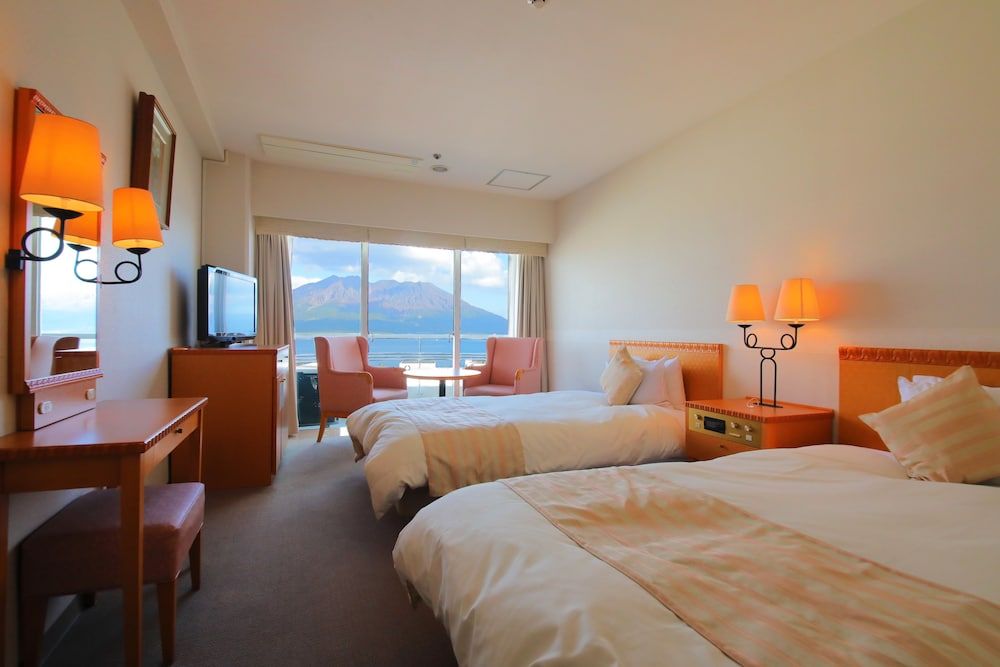 High Floor Twin Room, Non Smoking (Sakurajima View)