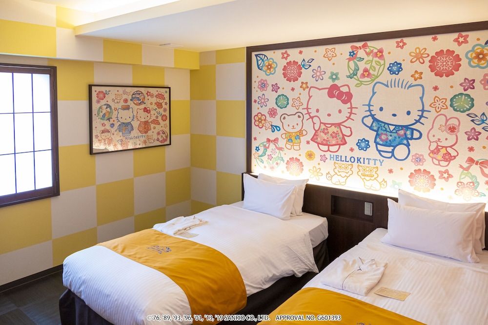 Standard Twin Room, Non Smoking - Hello Kitty with one plate breakfast (Okinawa Agu pork Hamburg)