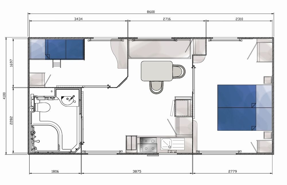 Mobile Home, 2 bedrooms : 4/6 people, accessible