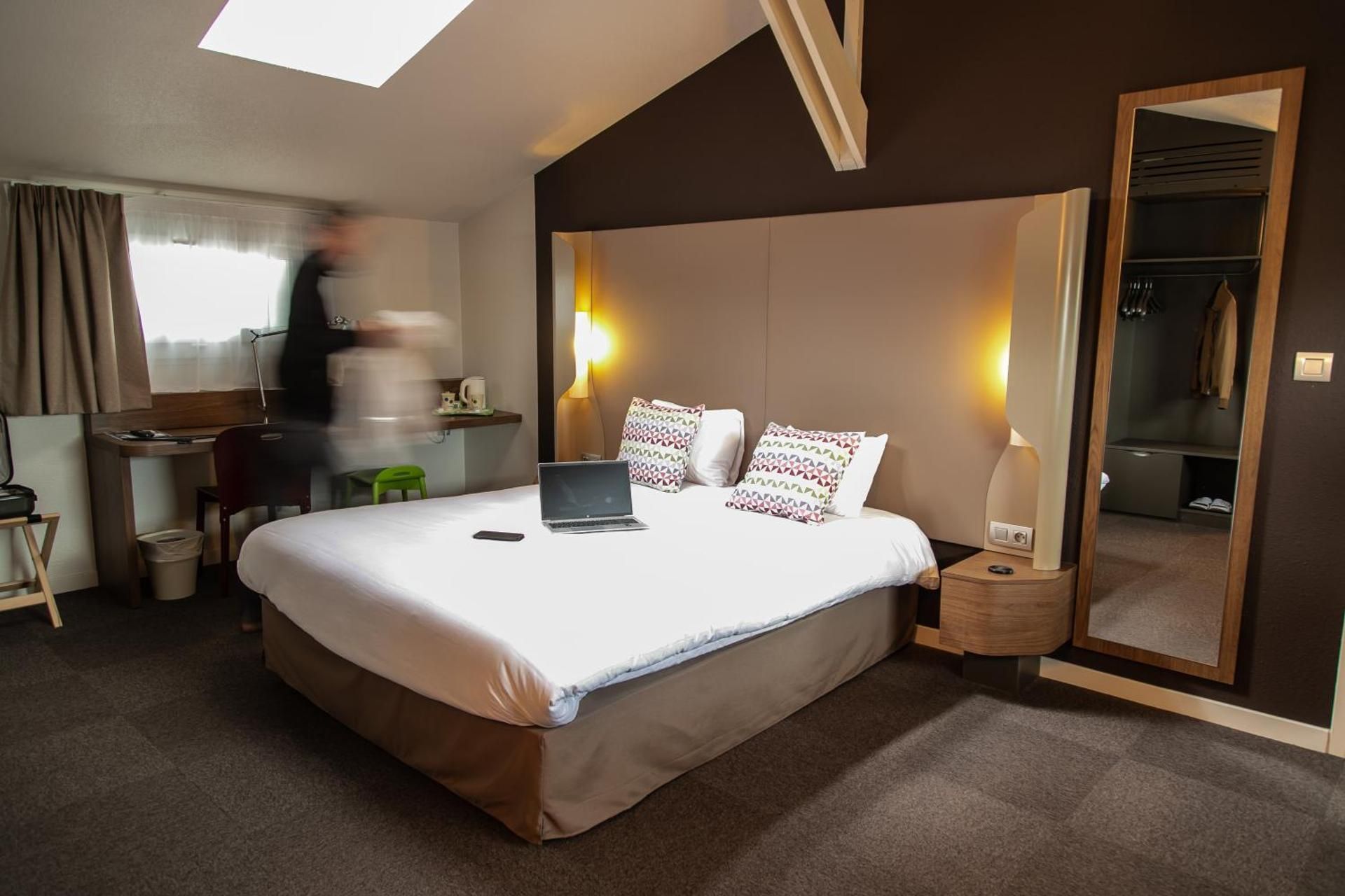 Room with One Double and Twin Beds