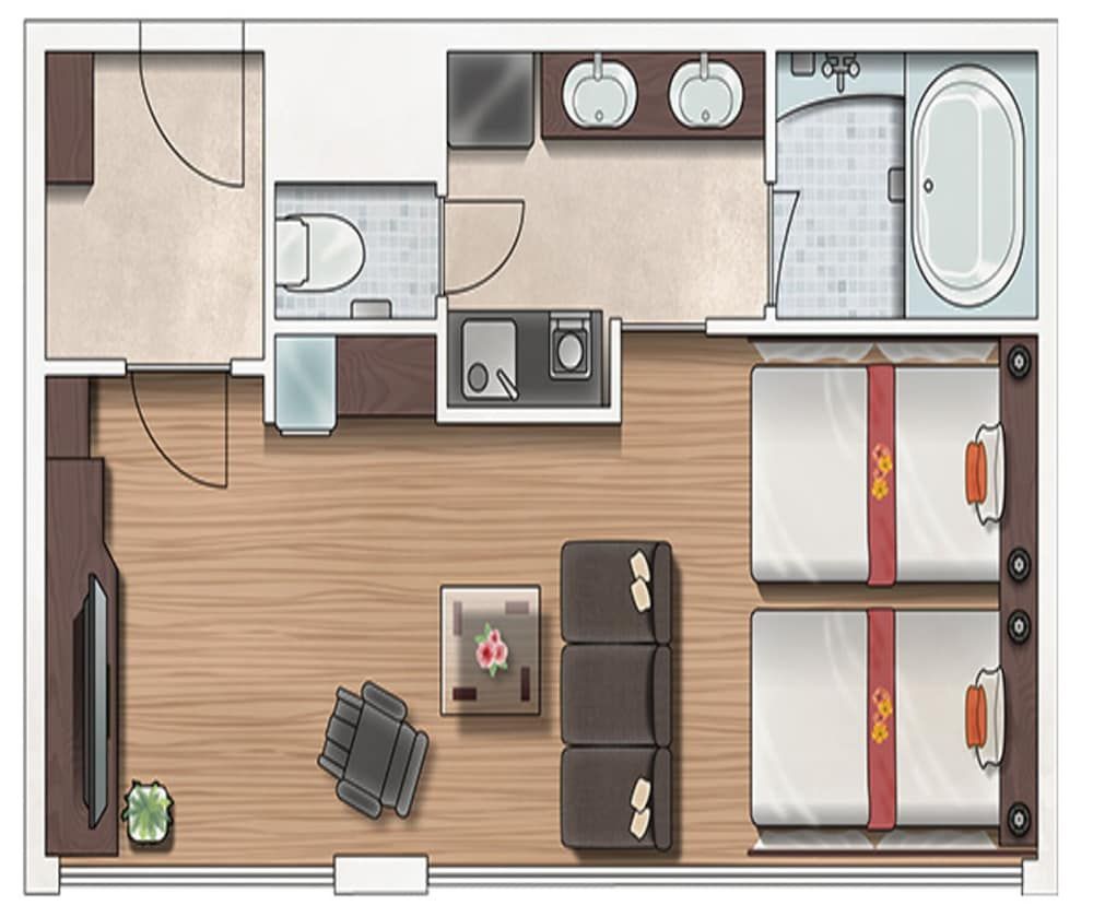 Royal Twin Room with Kitchen, Non Smoking, Free All you can drink Alcohol and Light Meal