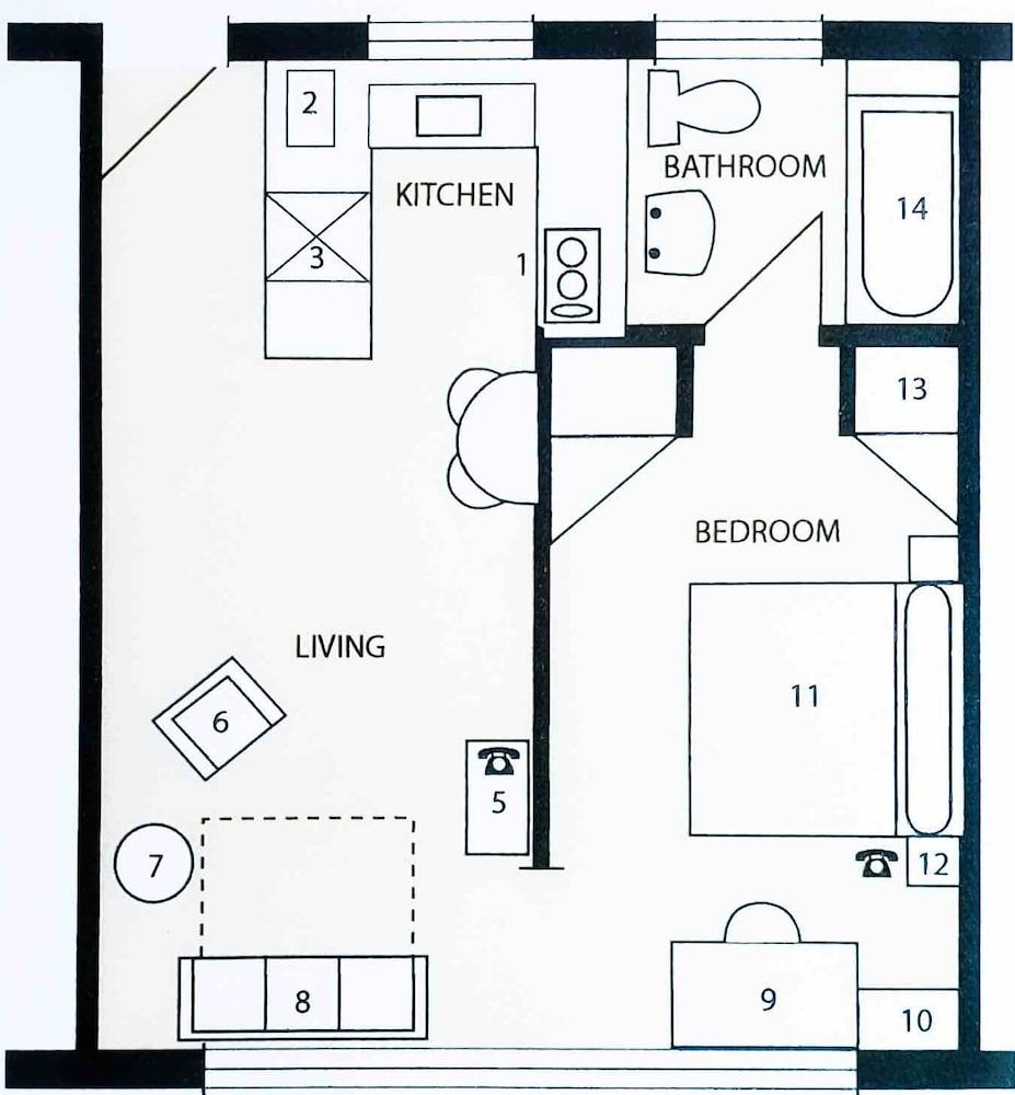 Deluxe One Bedroom Apartment - Twin