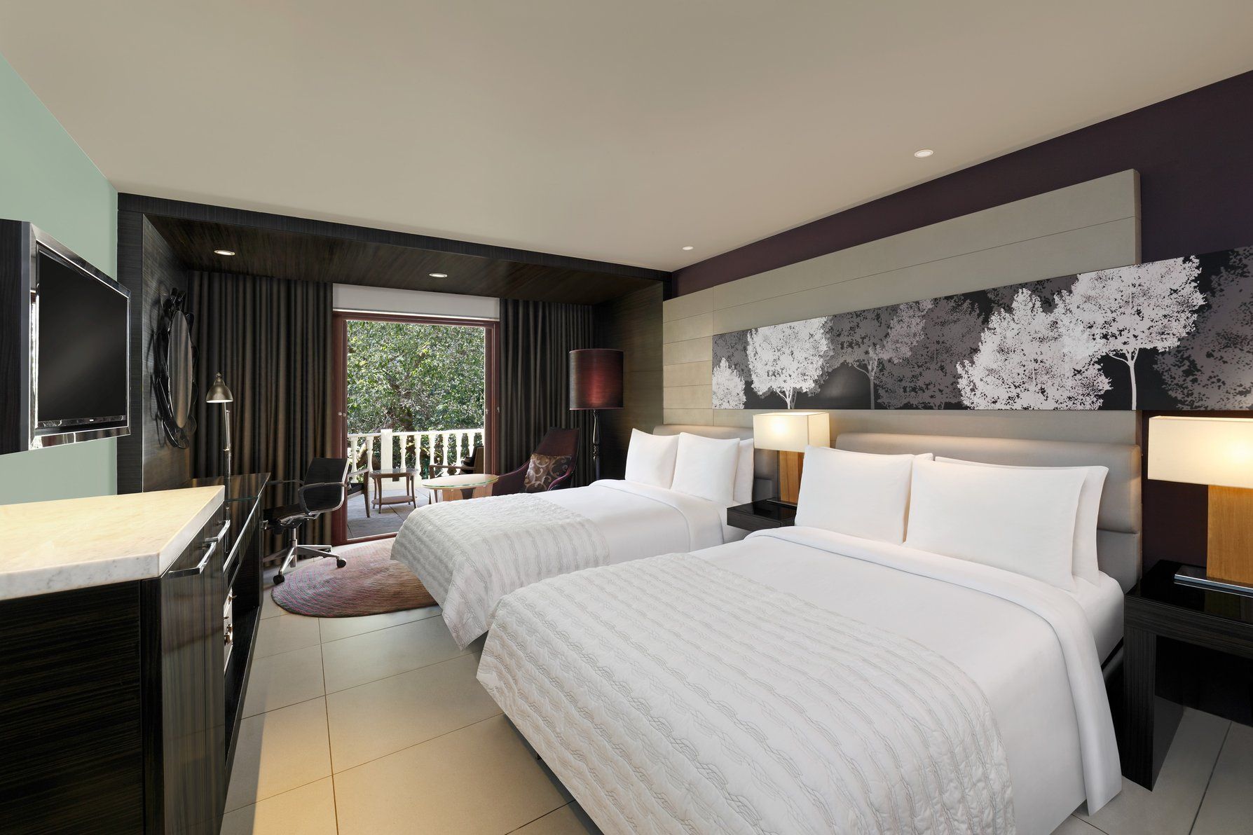 Guest room, 2 Twin, Forest view, Balcony