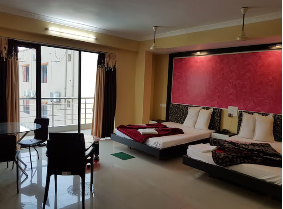 AC Deluxe Four Bed Room with Balcony